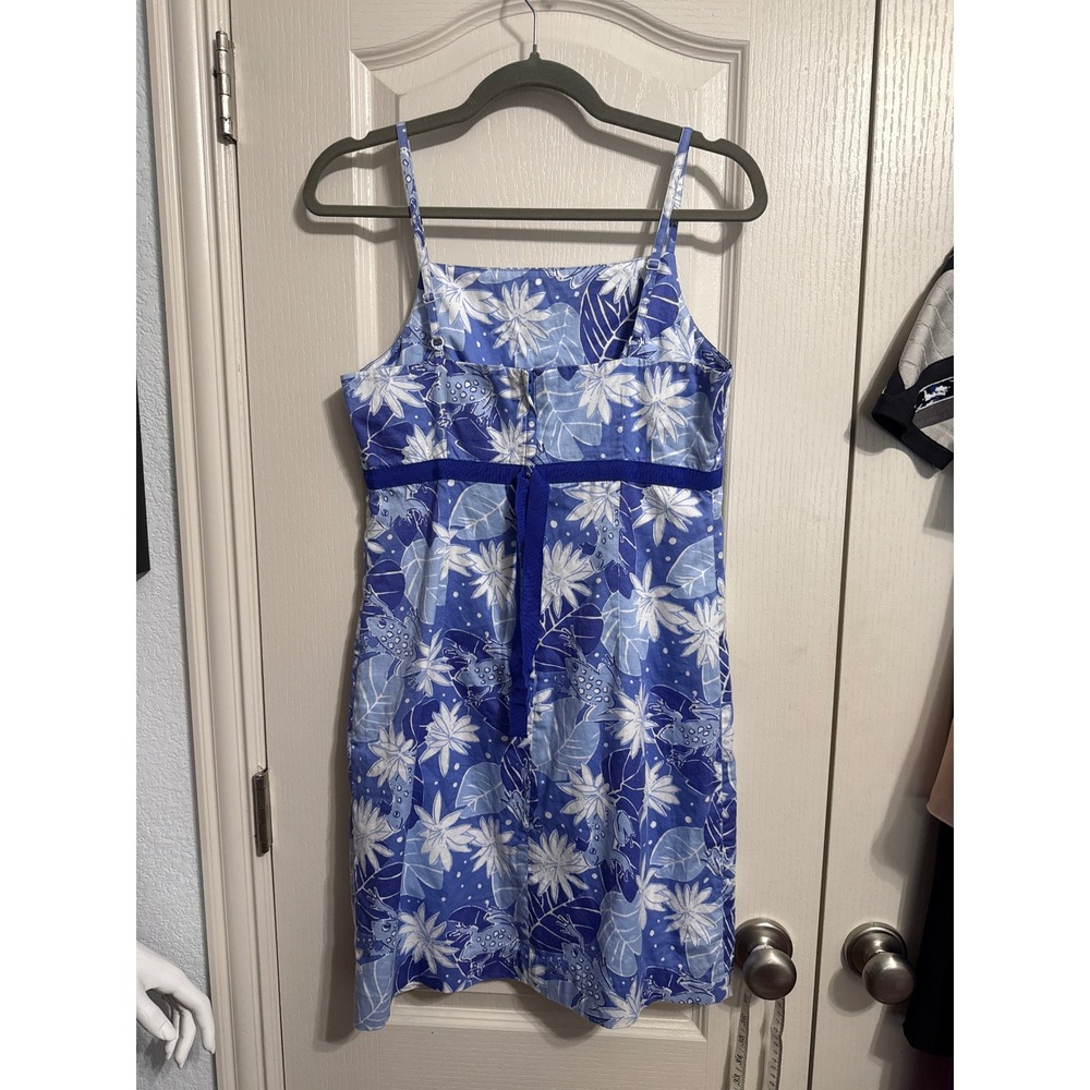 Vintage Lilly Pulitzer Frog Floral Dress Cottage Coastal Tropical Resort Preppy - Picture 3 of 6